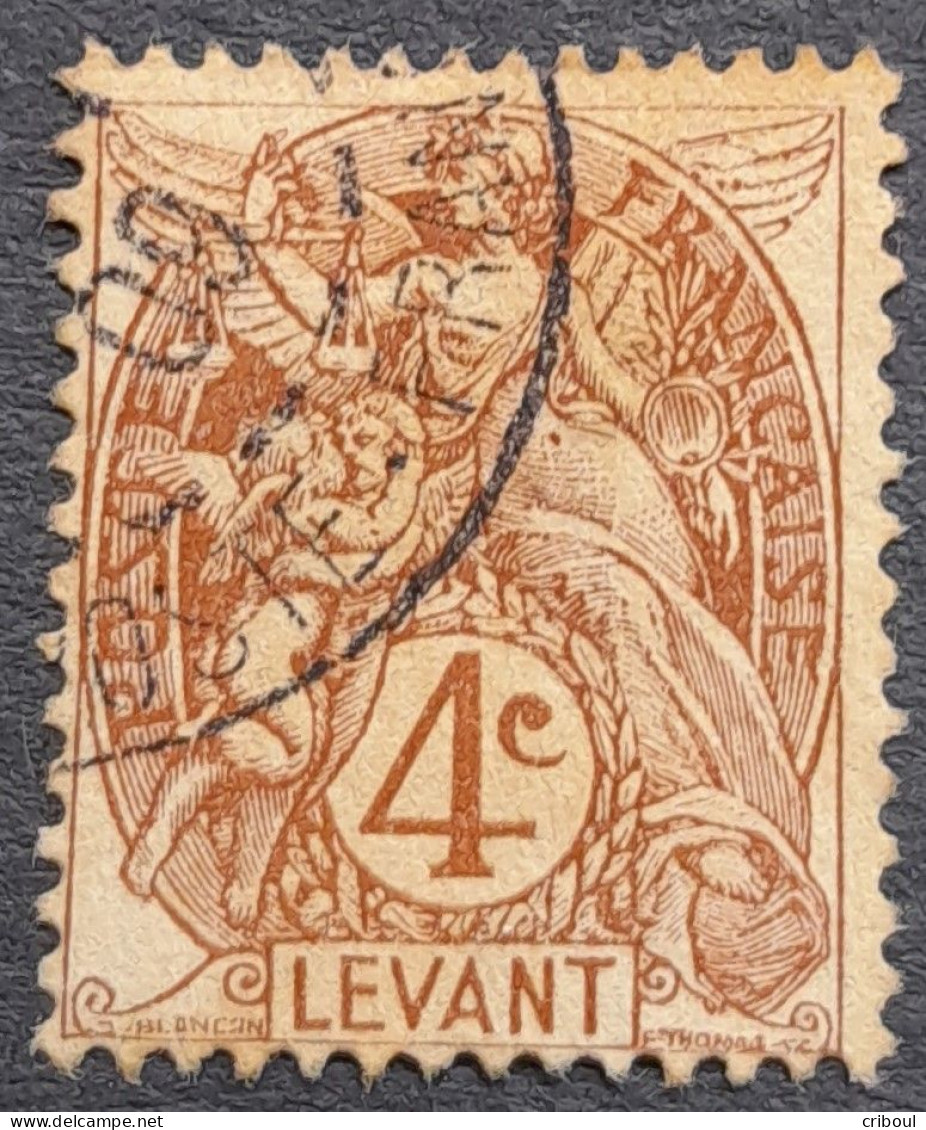 Levant 1902 Type Blanc De France Yvert 12 O Used - Oblitérés