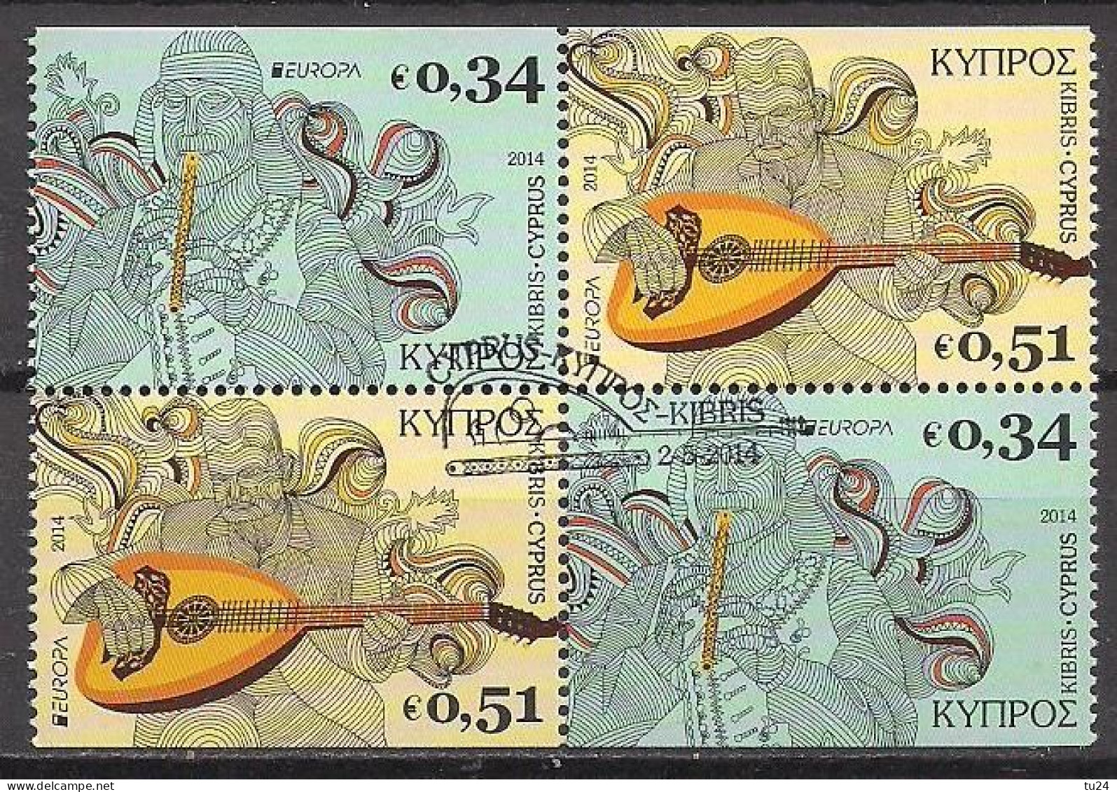 Zypern / Cyprus  (2014)  Mi.Nr.  1277 D + 1278 D  Gest. / Used  (7fg11) EUROPA - 2014