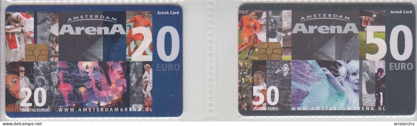 NETHERLANDS 2009 AMSTERDAM ARENA CARD FOOTBALL AND CONCERTS 2 CARDS - Deportes