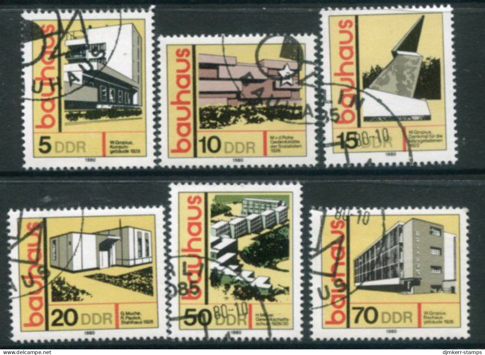 DDR 1980 Bauhaus Architecture, Used.  Michel 2508-13 - Gebruikt