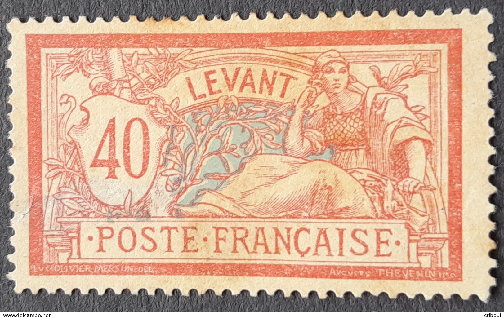 Levant 1902 Type Merson De France Yvert 19 (*) MNG Aminci Thin - Nuovi