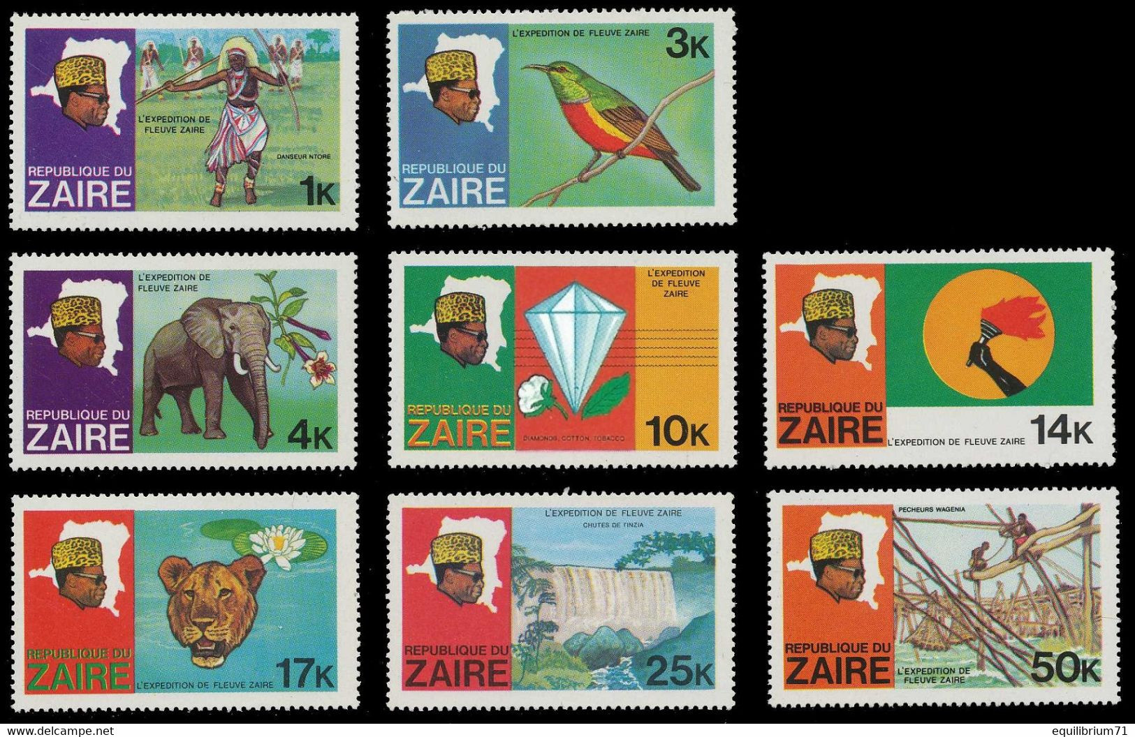 967/974** (BL30A/B) - Expédition Du Fleuve Zaïre / Ontdekkingstocht Van De Stroom Zaïre - ZAÏRE - Unused Stamps