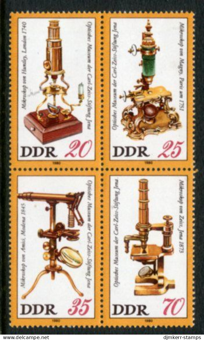 DDR 1980 Optical Museum Block MNH / **.  Michel  2534-37 - Nuovi