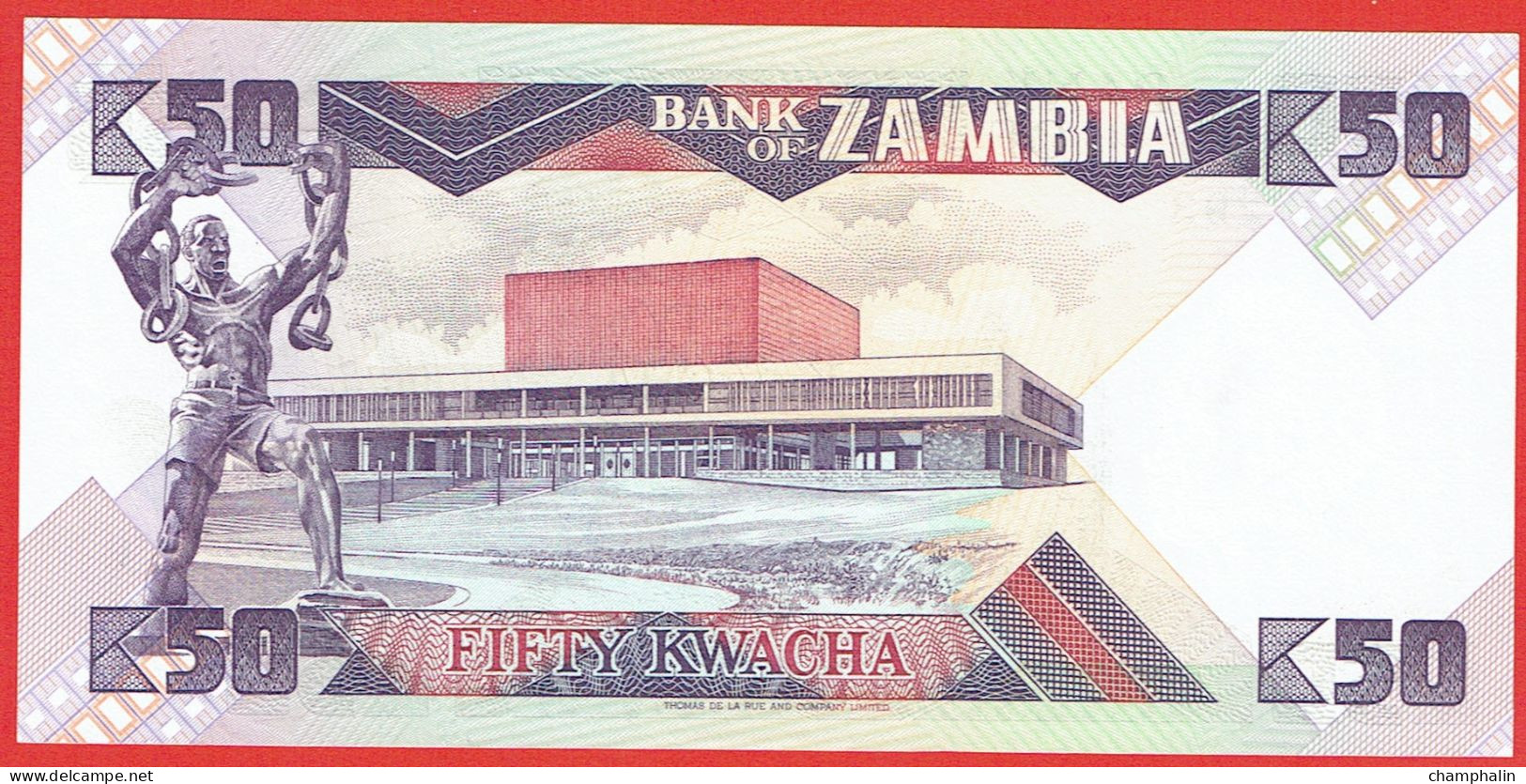 Zambie - Billet De 50 Kwacha - Kenneth Kaunda - Non Daté - P28a - Neuf - Zambie