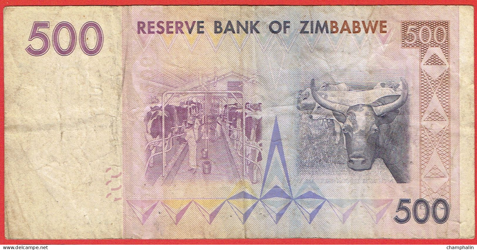 Zimbabwe - Billet De 500 Dollars - 2007 - P70 - Zimbabwe