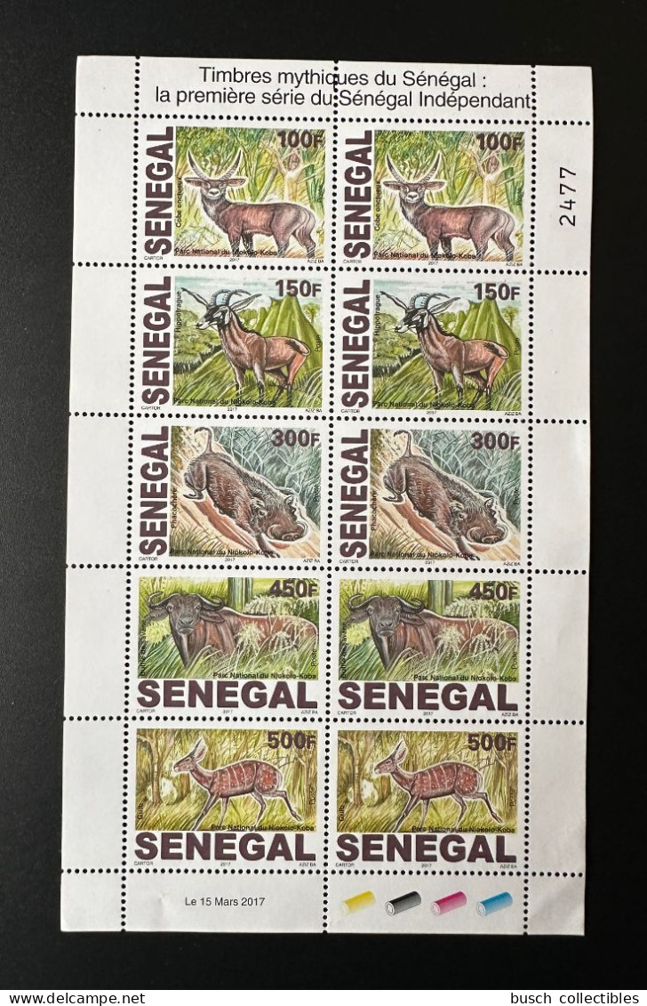 Sénégal 2017 Mi. 2248 - 2253 Feuillet M/S Faune Fauna National Park Niokolo Koba Phacochère Buffle Antelope - Altri & Non Classificati