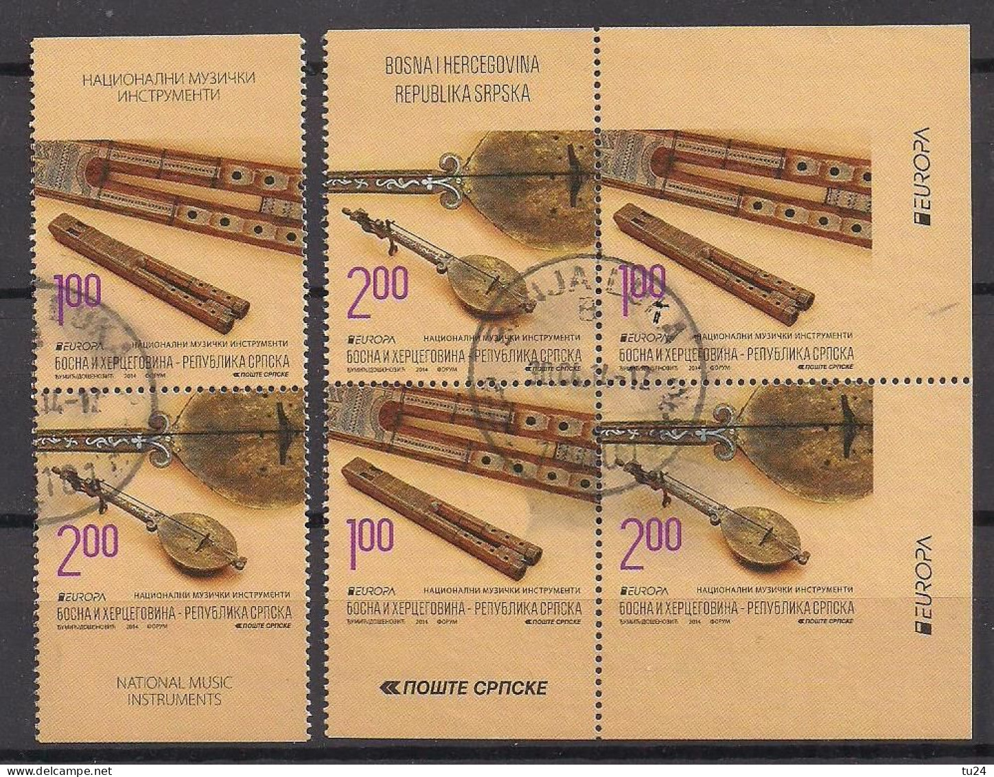 Bosnien U. Herzegowina / Bosnia  Serb.  (2014)  Mi.Nr.  623 D/E + 624 D/E   Gest. / Used  (1bl-08.7) EUROPA - 2014