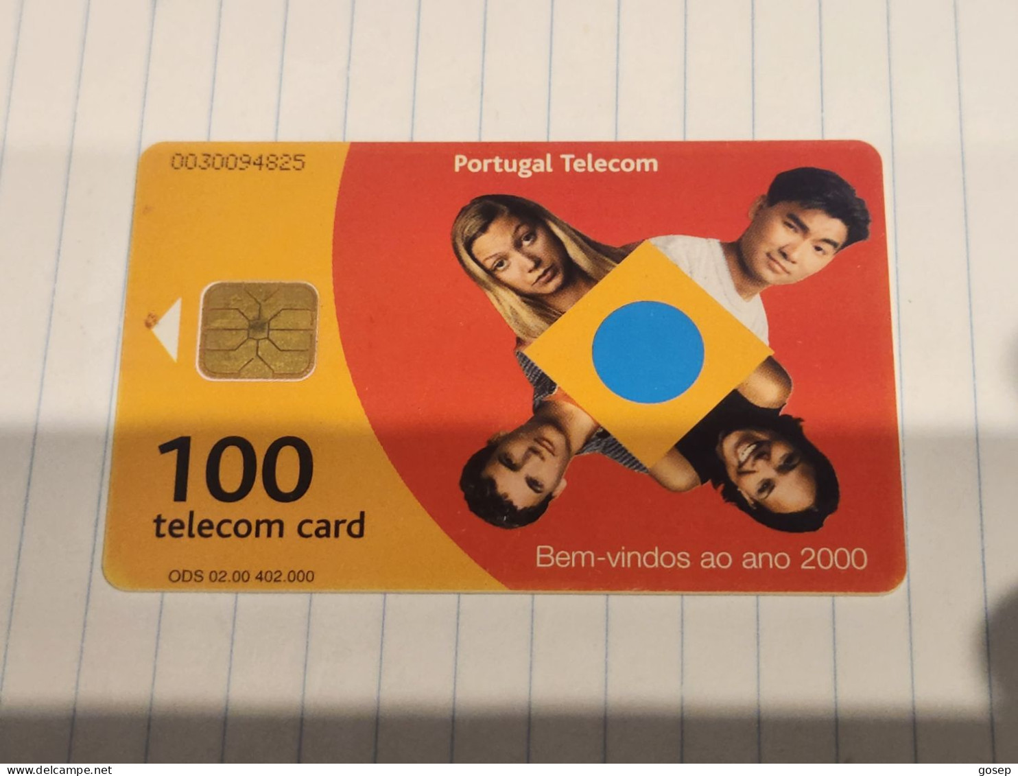 PORTUGAL-(PT247D)-Ano 2000-100 Impulsos-(11)(100units)(1.2.00)(tirage-402.000)(0030094825)good Card+1card Prepiad Free - Portugal