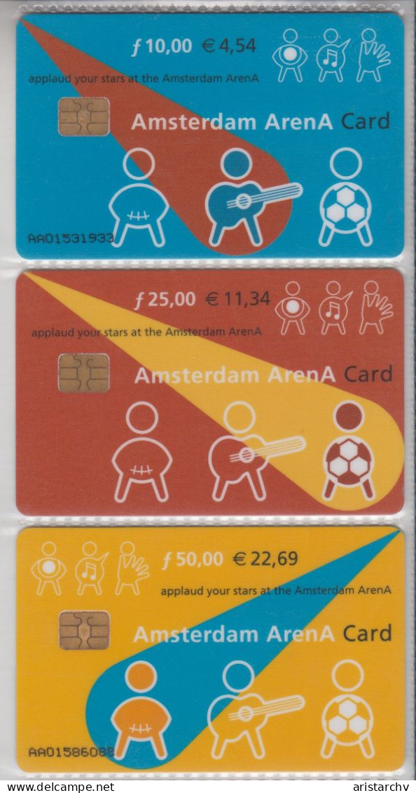 NETHERLANDS 2006 AMSTERDAM ARENA CARD FOOTBALL CONCERTS RUGBY 3 CARDS - Deportes