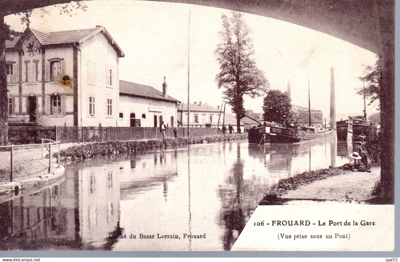 FROUARD  -  Le Port De La Gare ( Vue Prise Sous Un Pont )  -  Péniche  -  N° 106 - Frouard