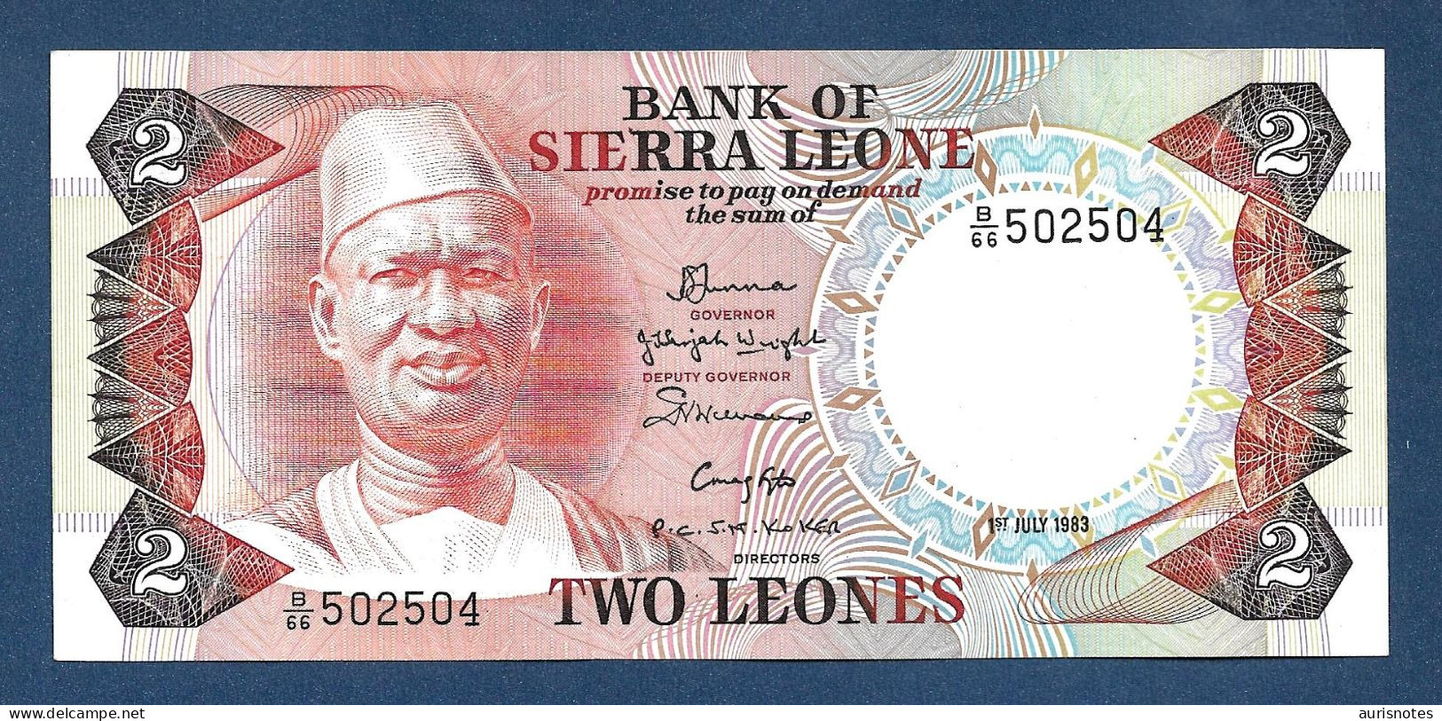 Sierra Leone 2 Leones 1983 Scarce Date P6f UNC- - Sierra Leona