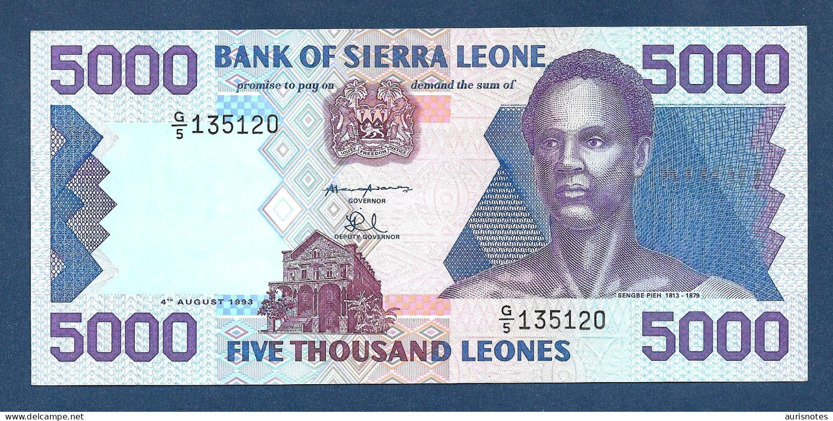 Sierra Leone 5000 Leones 1993 P21a UNC- - Sierra Leona