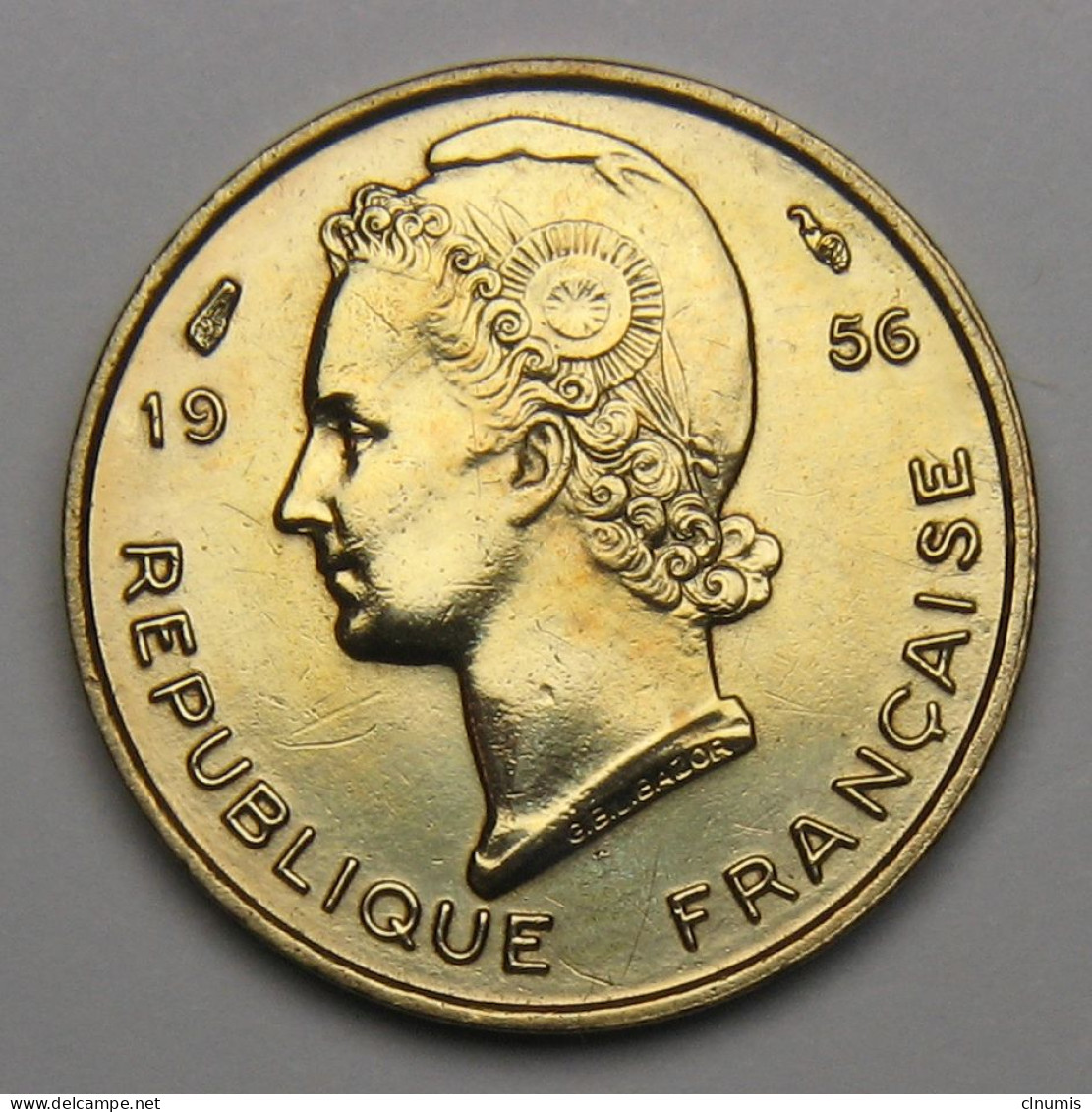 5 Francs Afrique Occidentale Française, République Française 1956 - Africa Occidentale Francese