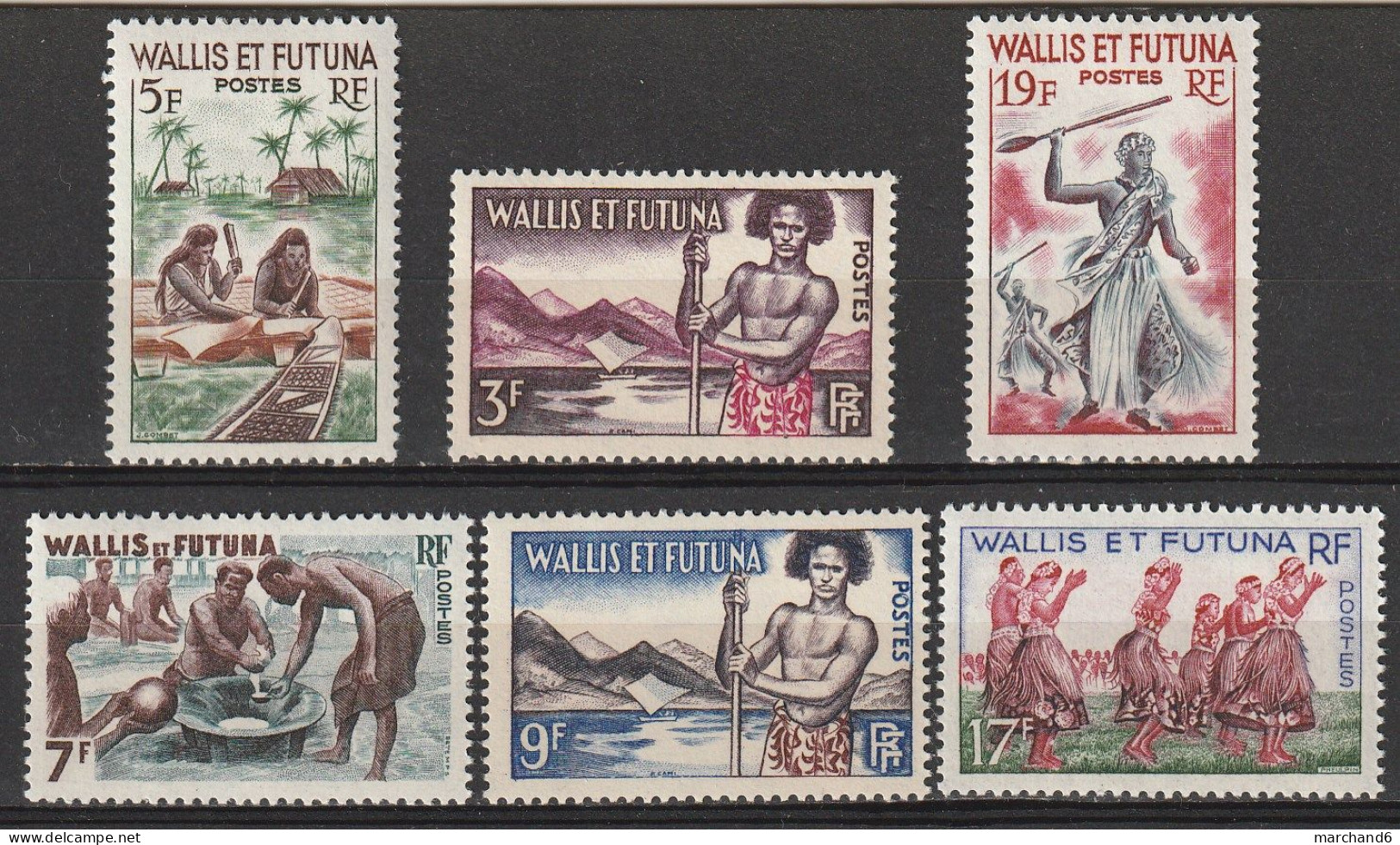 Wallis Et Futuna Aspects Des Iles Polynésien Fabrication Confection Danseuses Danse Neufs** N°157/158B - Unused Stamps