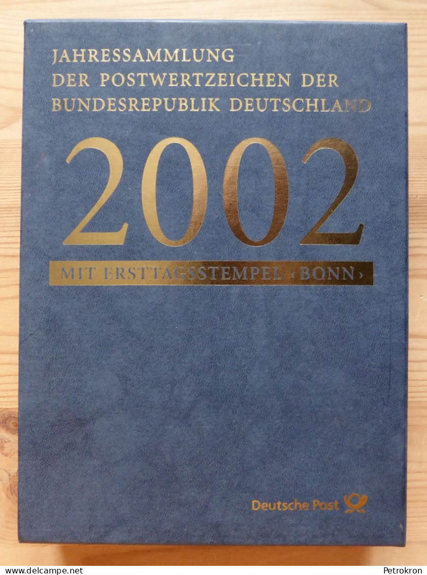 Bund BRD Jahressammlung 2002 Komplett Im Schuber Ersttags-Sonderstempel Bonn Top! - Annual Collections