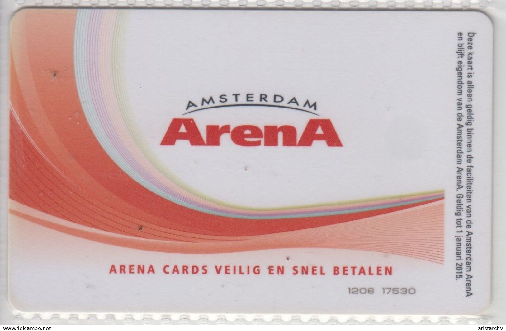 NETHERLANDS 2014 AMSTERDAM ARENA CARD FOOTBALL NATIONAL TEAM ORANJE - Deportes