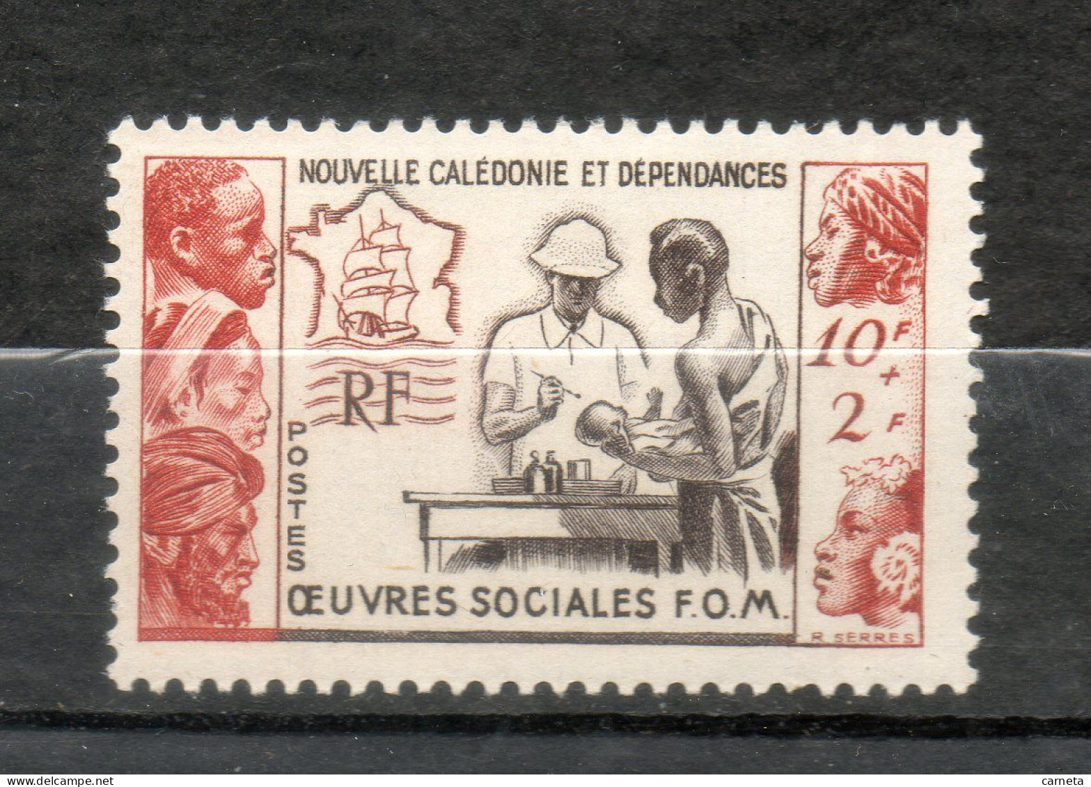 Nlle CALEDONIE N° 278   NEUF AVEC CHARNIERE COTE  9.50€    OEUVRES SOCIALES - Nuevos