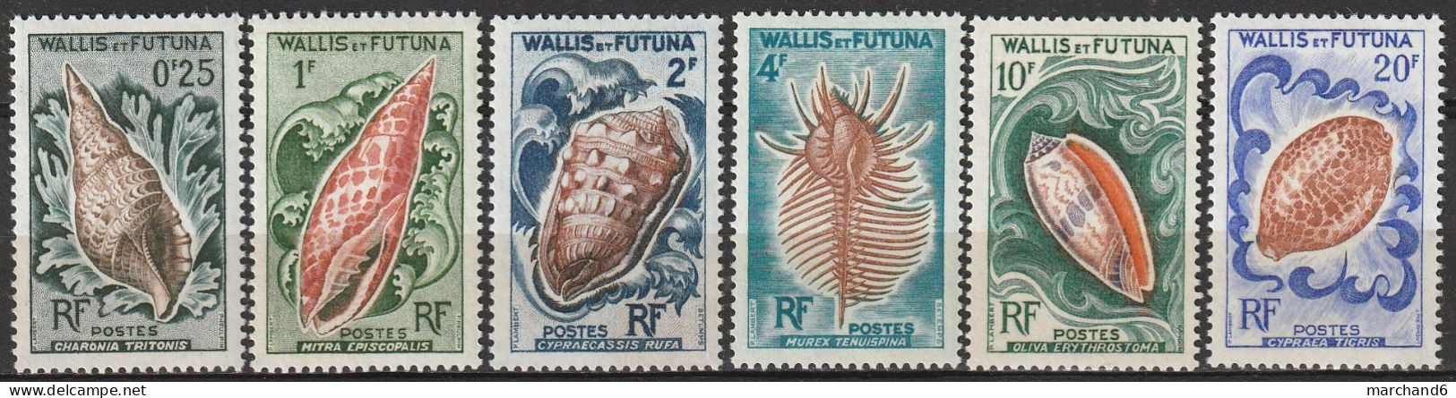 Wallis Et Futuna Faune Coquillages  N°162/167 *neuf Charnière - Ongebruikt