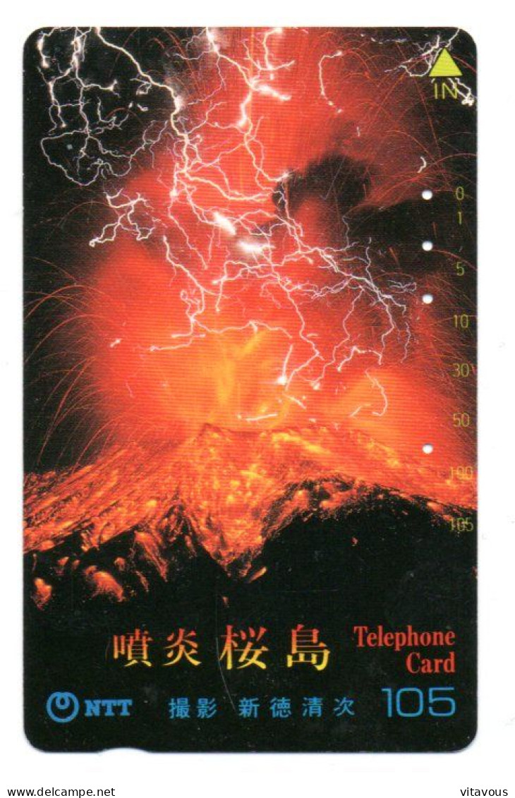 Volcan Volcano Télécarte Japon Phonecard  Karte (salon 404) - Landschappen