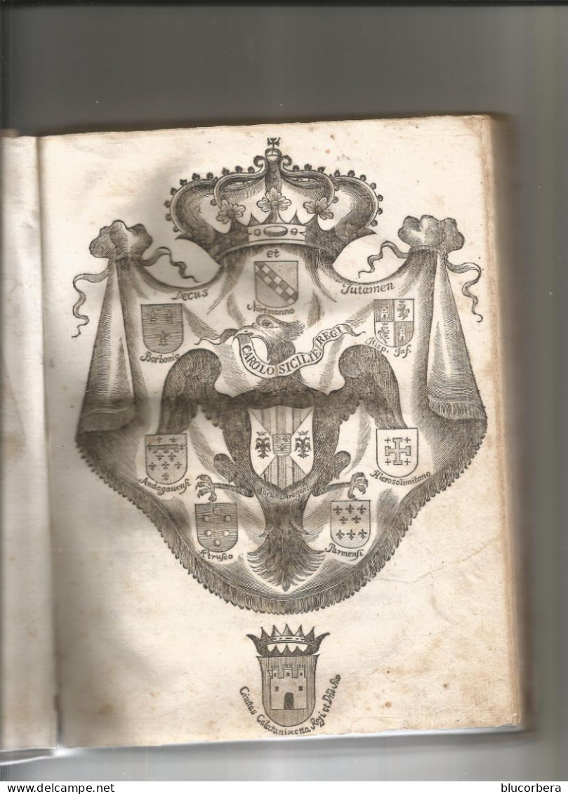 CALTANISSETTA  PECCHENEDA FRANCESCO 1756: RAGIONI A PRO DELLA REINTEGRAZIONE DELLA CITTA' DI CALTANISSETTA - Alte Bücher