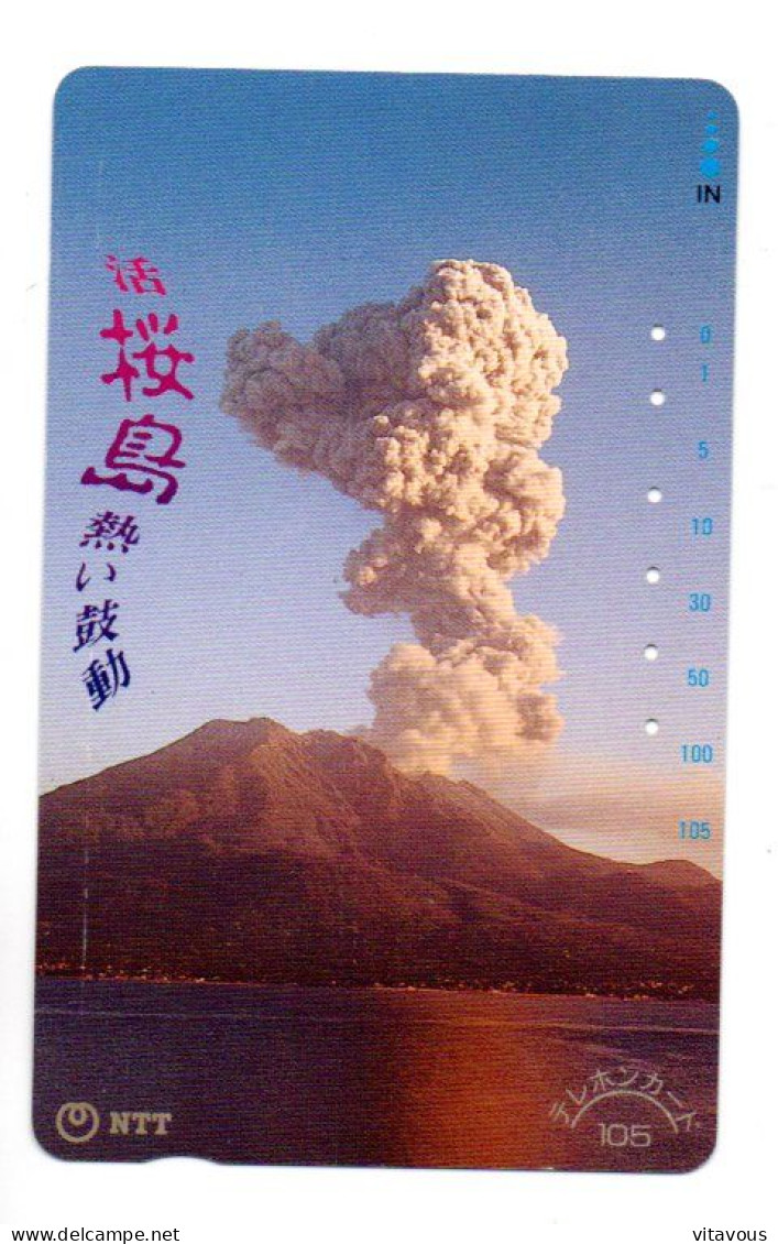 Volcan Volcano Télécarte Japon Phonecard  Karte (salon 409) - Paysages