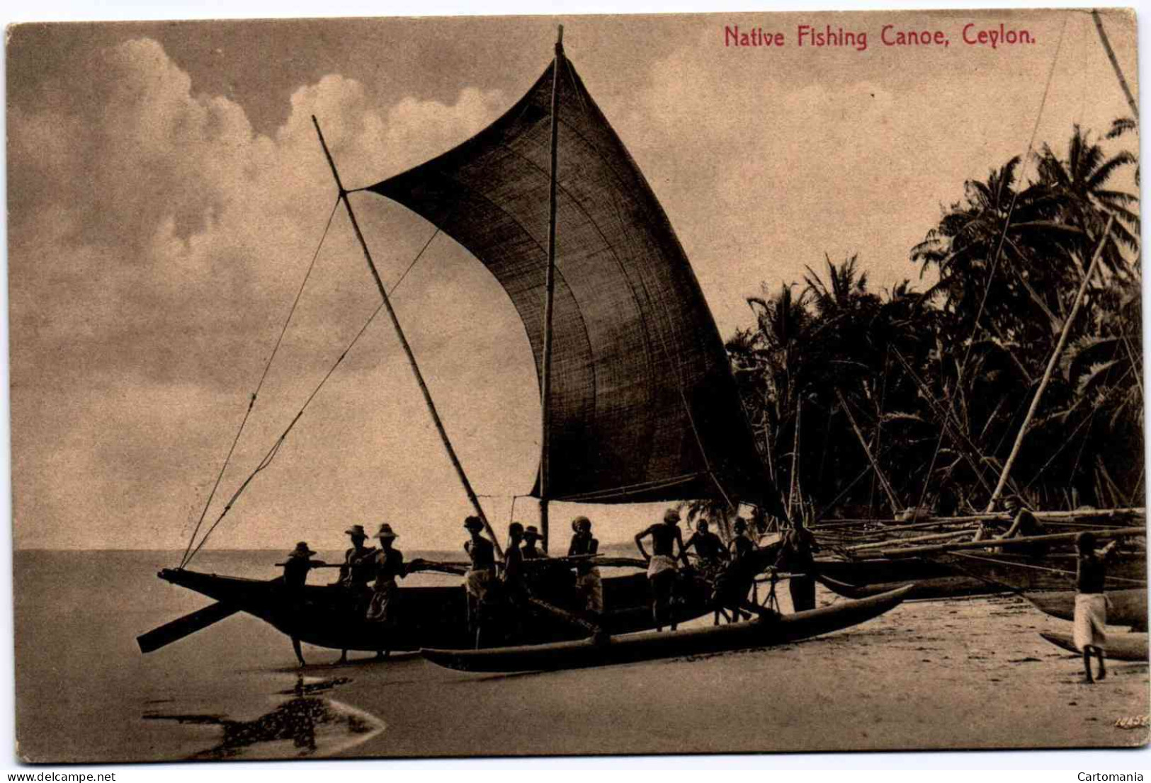 Ceylon - Native Fishing Canoe - Sri Lanka (Ceylon)