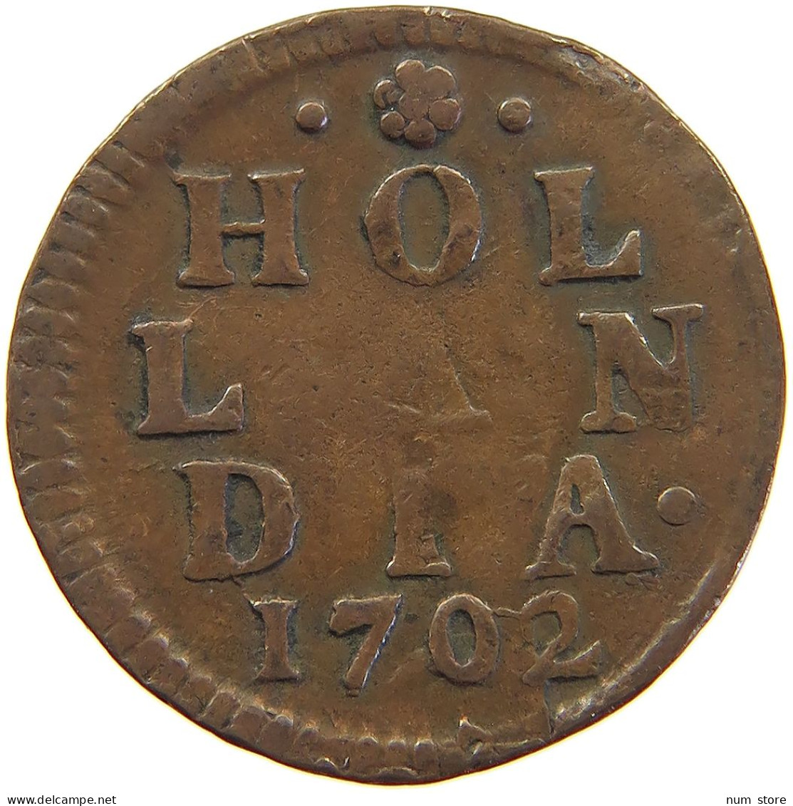 NETHERLANDS HOLLAND DUIT 1702  #c064 0031 - Monnaies Provinciales