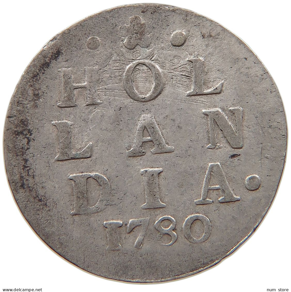 NETHERLANDS HOLLAND 2 STUIVERS 1780  #c057 0385 - Provincial Coinage