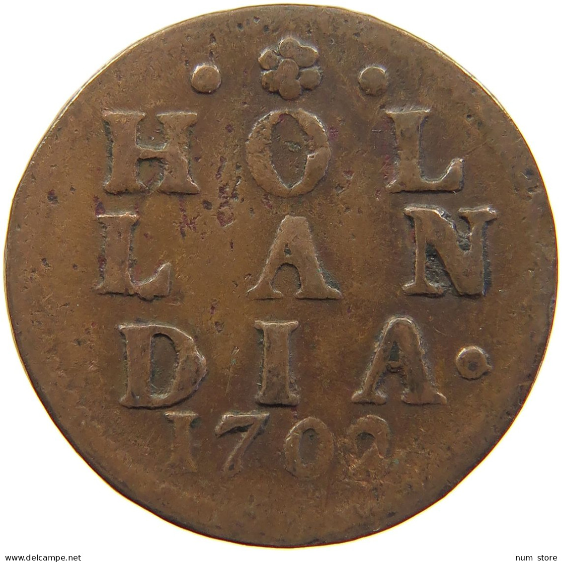 NETHERLANDS HOLLAND DUIT 1702  #c062 0097 - Monedas Provinciales