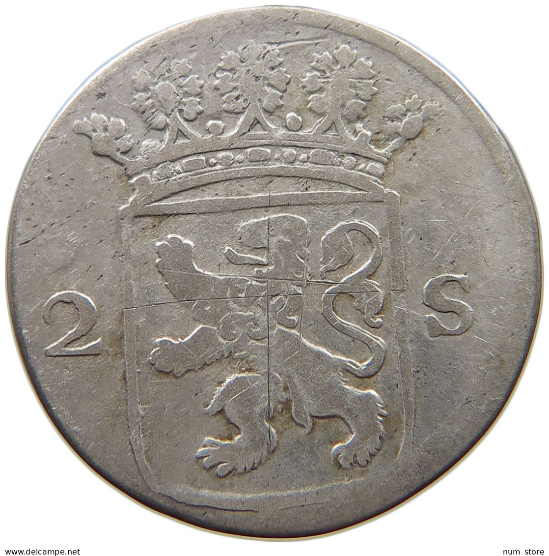 NETHERLANDS HOLLAND 2 STUIVER 1778 DOUBLE STRUCK 8 #a091 0373 - Provincial Coinage