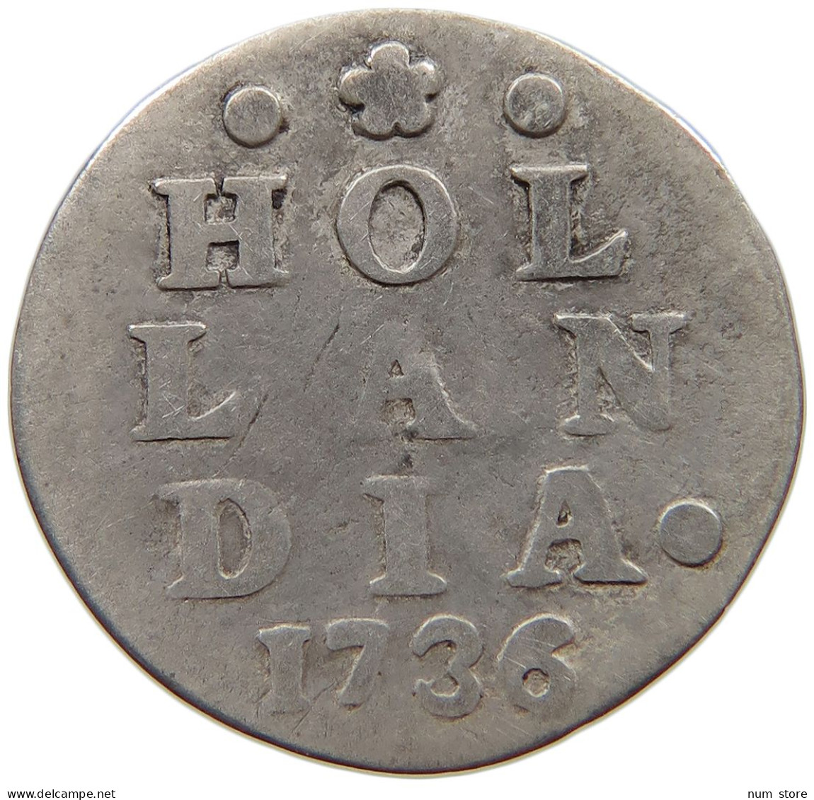 NETHERLANDS HOLLAND 2 STUIVERS 1736  #a082 0437 - Monnaies Provinciales