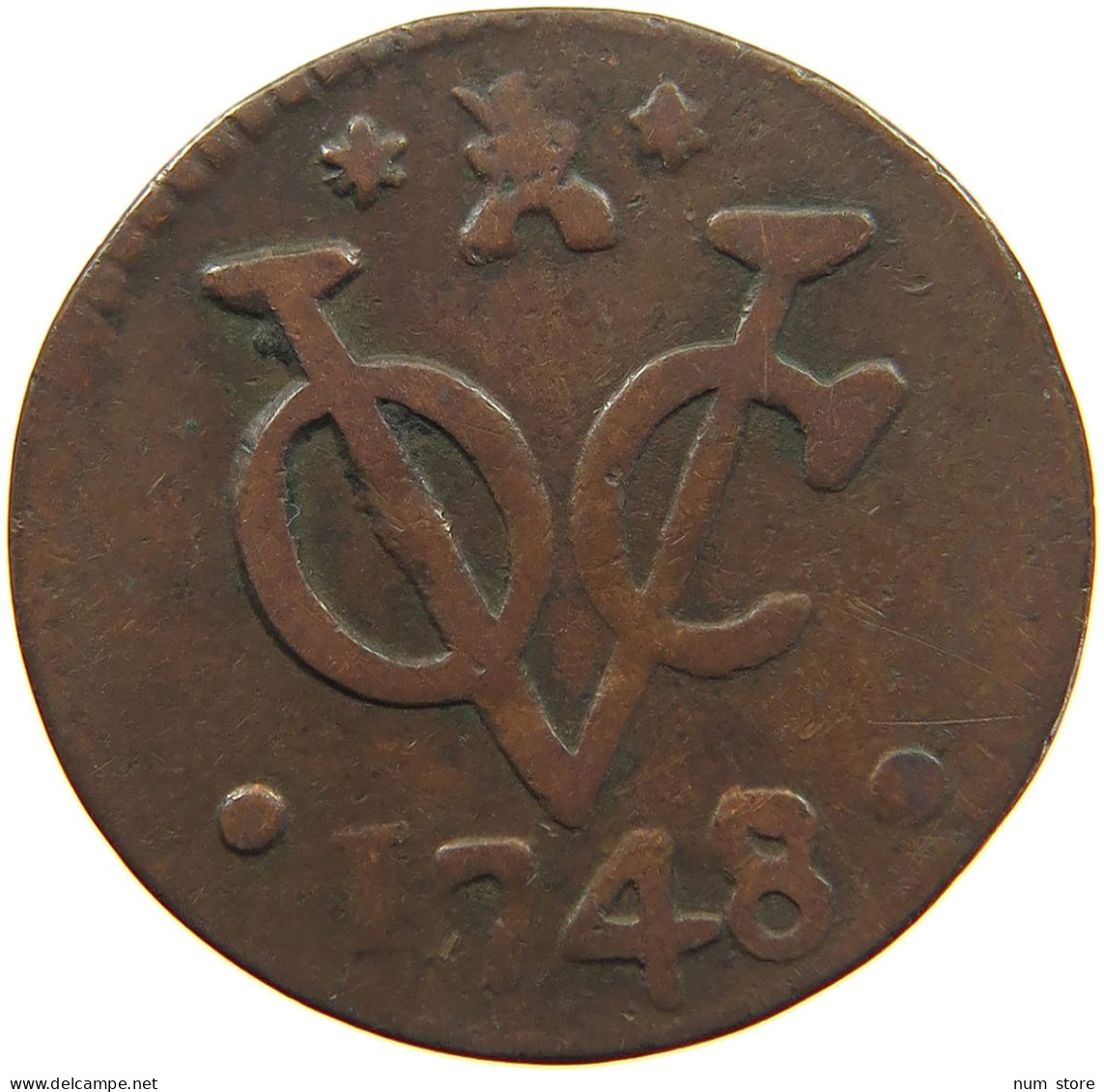 NETHERLANDS HOLLAND DUIT 1748  #c002 0341 - Monedas Provinciales