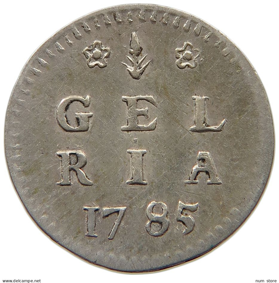 NETHERLANDS GELDERLAND STUIVER 1785  #t156 0195 - Monnaies Provinciales