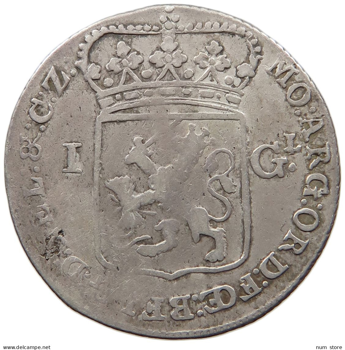 NETHERLANDS GELDERLAND GULDEN 1795  #t154 0401 - Provincial Coinage