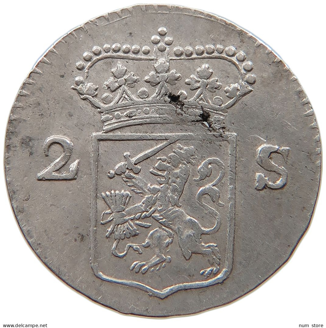 NETHERLANDS GELDERLAND 2 STUIVERS 1786  #t162 0193 - Provincial Coinage