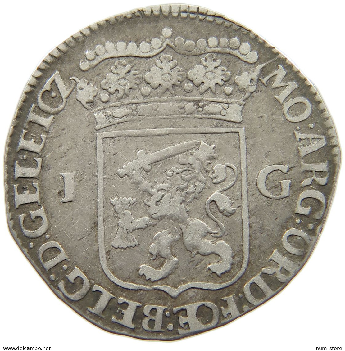 NETHERLANDS GELDERLAND GULDEN 1716  #t155 0271 - Provincial Coinage