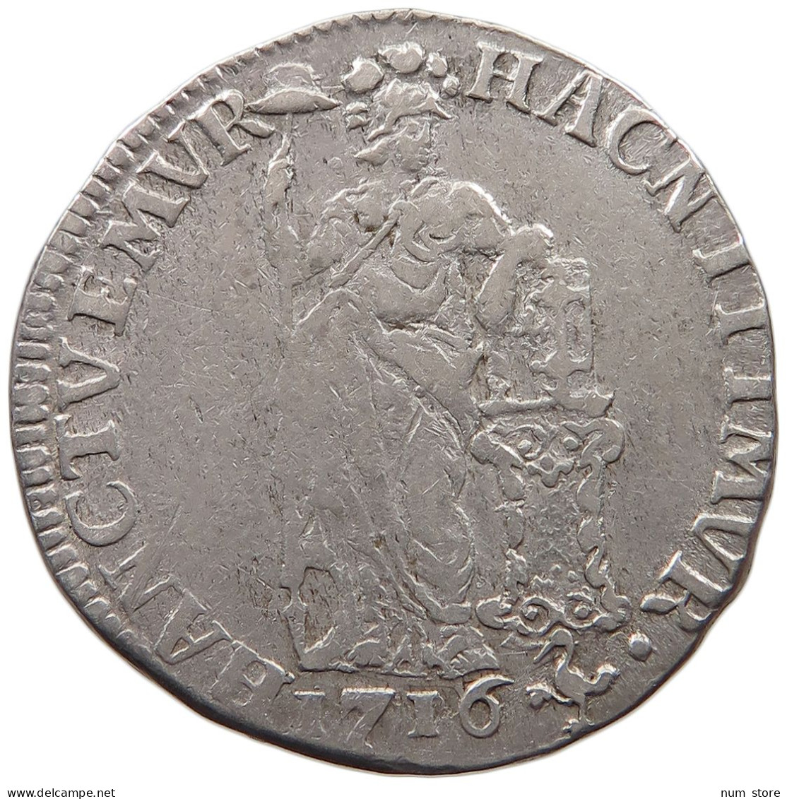 NETHERLANDS GELDERLAND GULDEN 1716  #t154 0403 - Monedas Provinciales