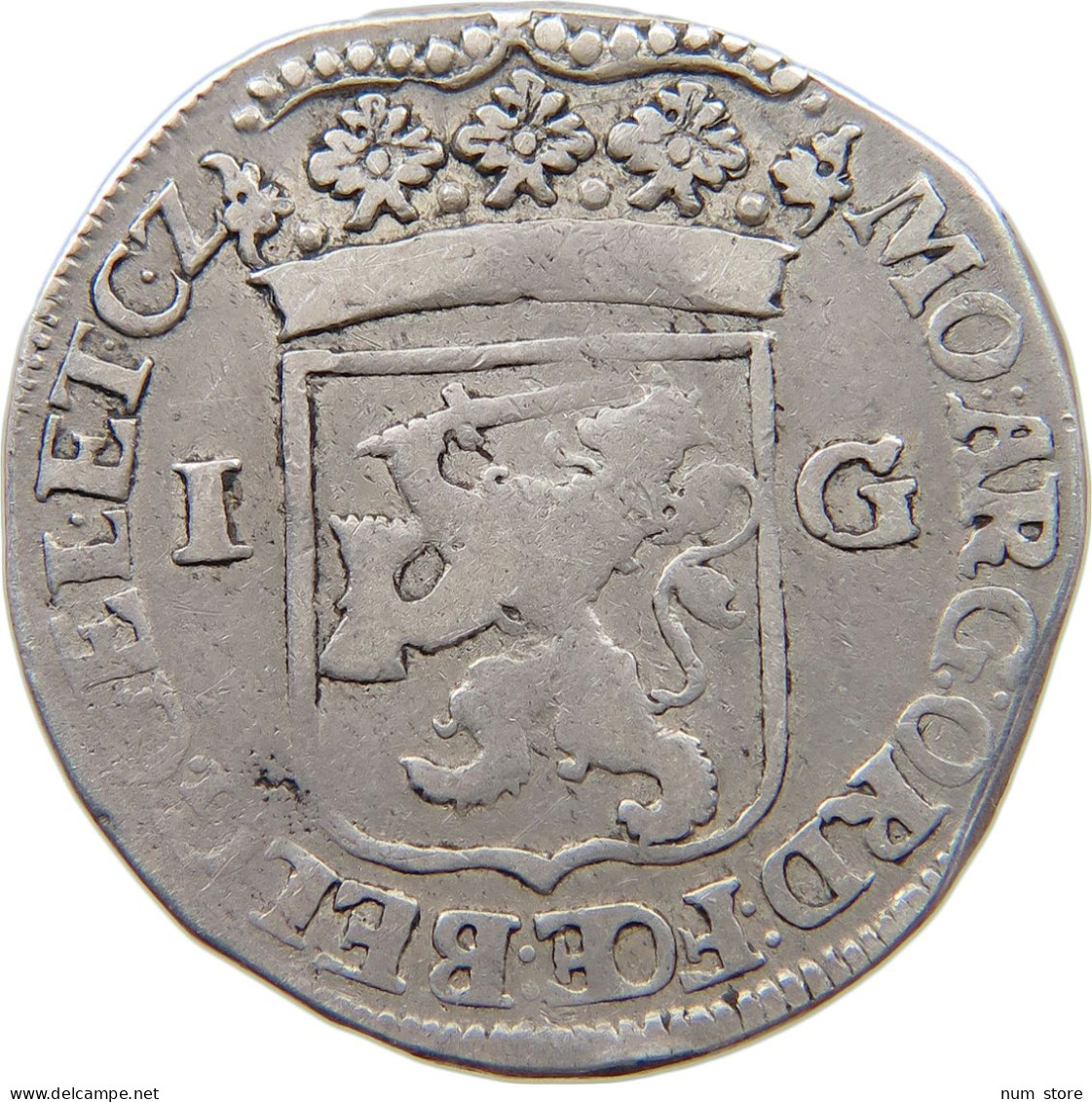 NETHERLANDS GELDERLAND GULDEN 1719  #t120 0187 - Monedas Provinciales