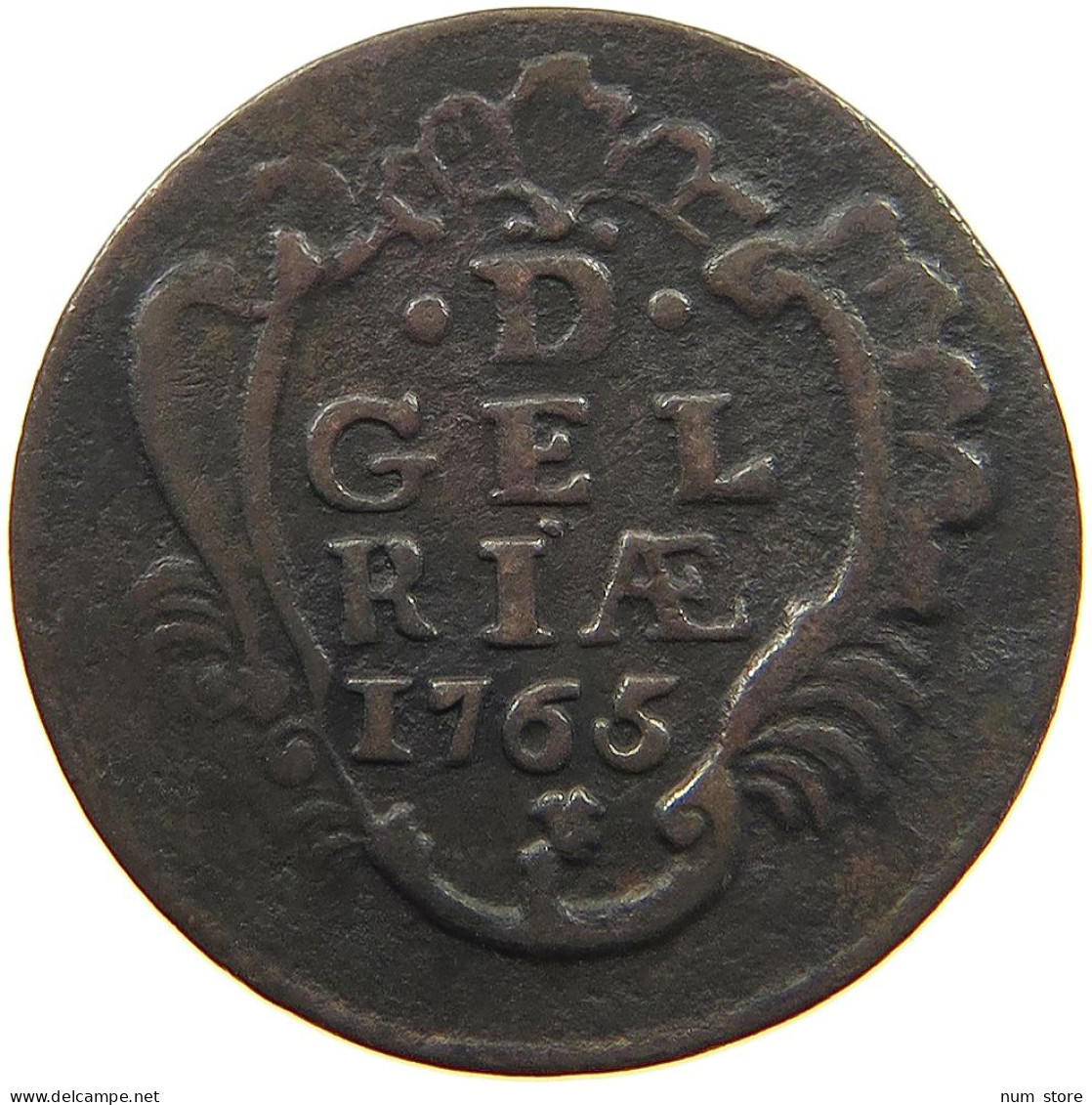 NETHERLANDS GELDERLAND DUIT 1765  #t113 0227 - Monedas Provinciales