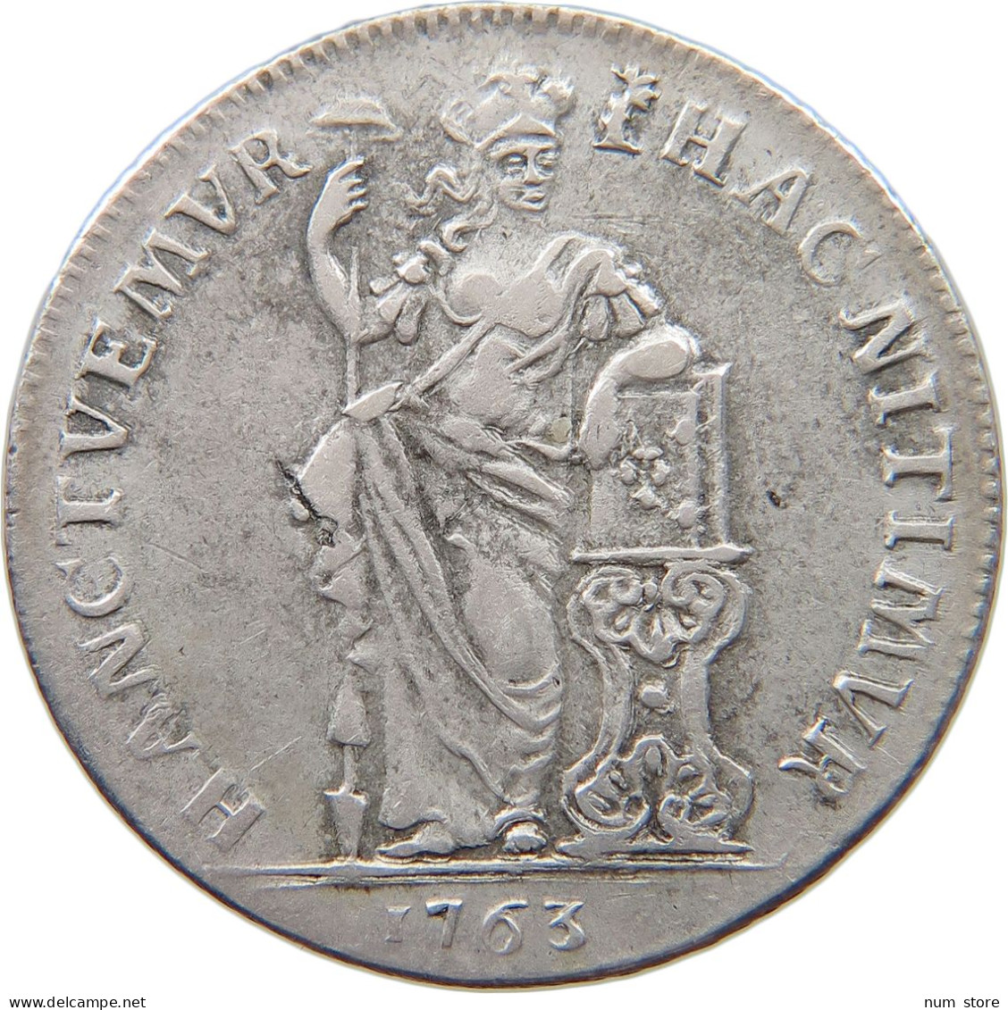 NETHERLANDS GELDERLAND GULDEN 1763  #t120 0189 - Provincial Coinage