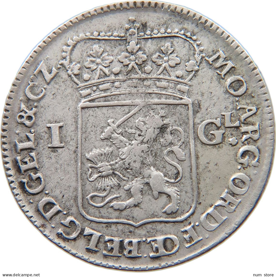 NETHERLANDS GELDERLAND GULDEN 1763  #t120 0189 - Provincial Coinage