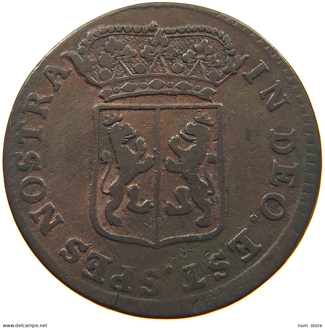 NETHERLANDS GELDERLAND DUIT 1759  #t113 0229 - Provincial Coinage