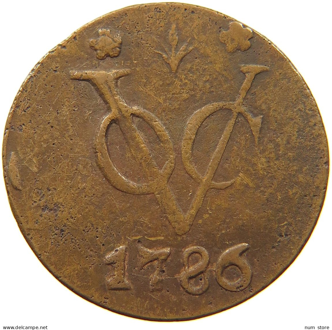 NETHERLANDS GELDERLAND DUIT 1786  #t110 0087 - Monete Provinciali