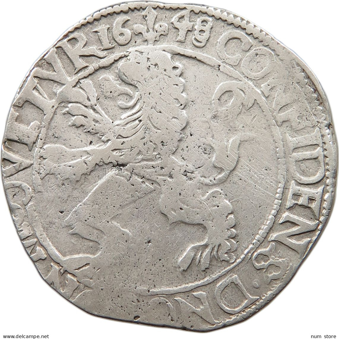 NETHERLANDS GELDERLAND DAALDER 1648 DOUBLE STRUCK 8 #t082 0185 - Monedas Provinciales