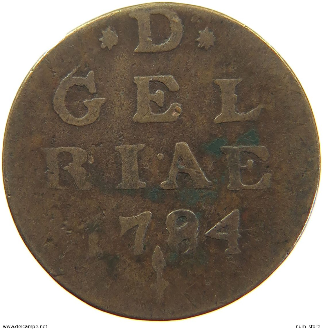 NETHERLANDS GELDERLAND DUIT 1784  #c064 0243 - Provincial Coinage