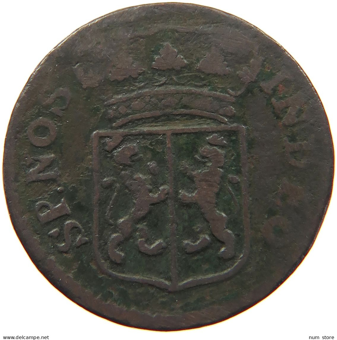 NETHERLANDS GELDERLAND DUIT 1757  #s019 0251 - Monnaies Provinciales