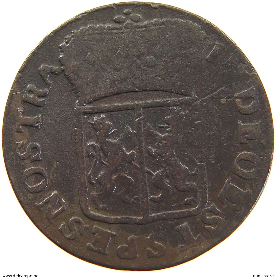 NETHERLANDS GELDERLAND DUIT 1766  #c064 0073 - Monedas Provinciales