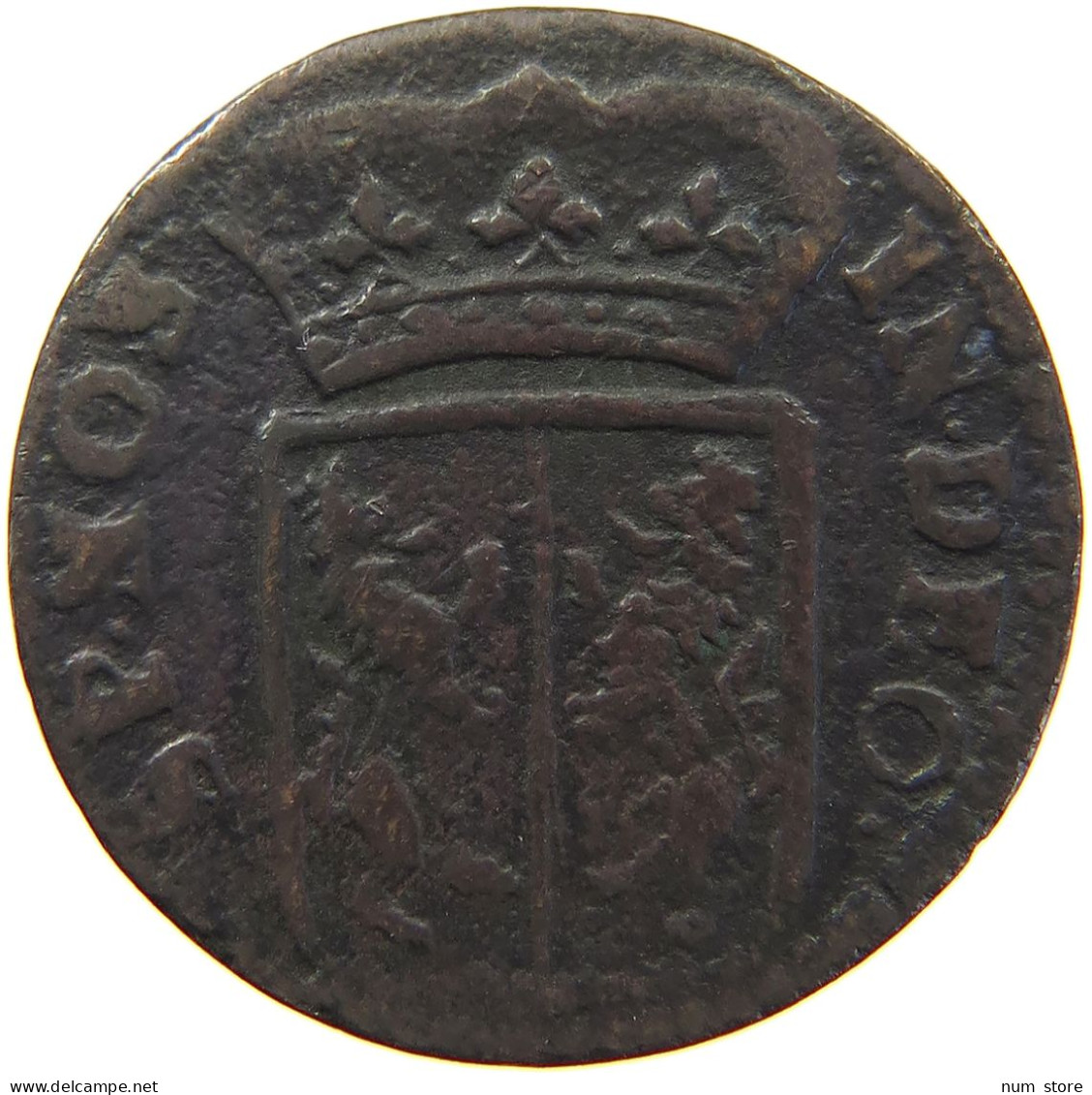 NETHERLANDS GELDERLAND DUIT 1740  #c063 0011 - Provincial Coinage