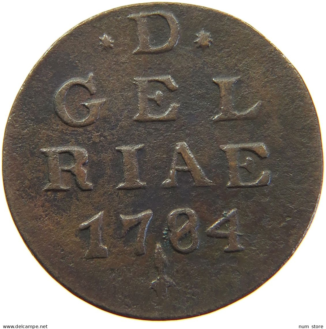 NETHERLANDS GELDERLAND DUIT 1784  #c063 0007 - Monedas Provinciales