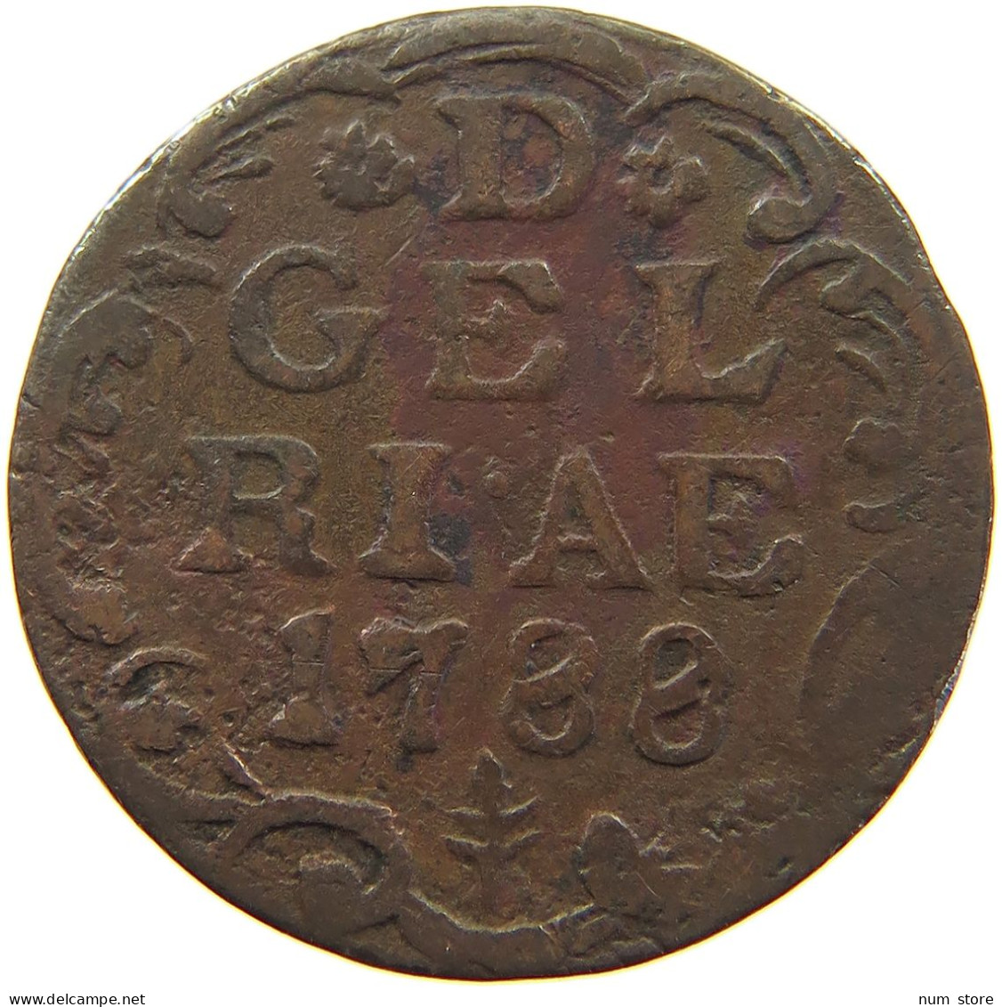 NETHERLANDS GELDERLAND DUIT 1788  #c062 0131 - Monnaies Provinciales